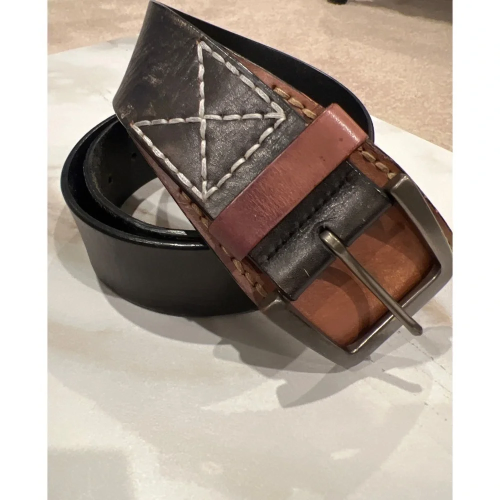 Vintage ARMANI JEANS LEATHER MEN’S BELT